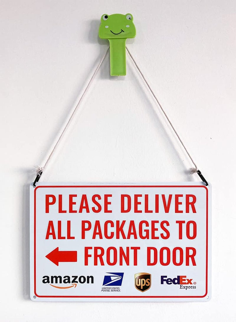 Bestylez Please Deliver All Packages to Front Door Left Arrow - Bestylez Delivery Sign for Outdoor Use 12"" * 8"" (146) - Image 3